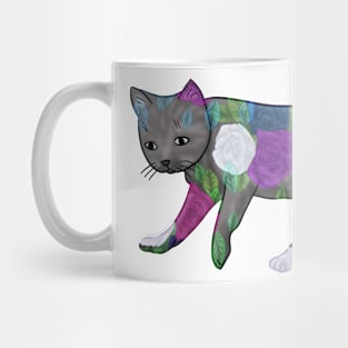 Floral cat Mug